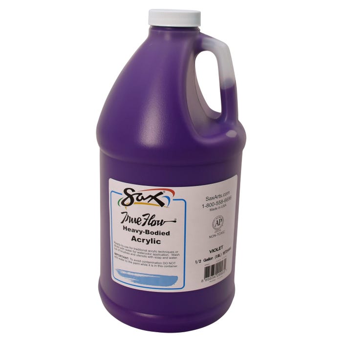 Sax Heavy Body Acrylic Paint, 1/2 Gallon, Violet School Specialty